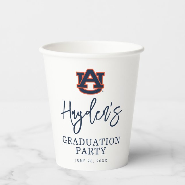 Auburn University Graduation | Auburn Tigers Paper Cups (Front)