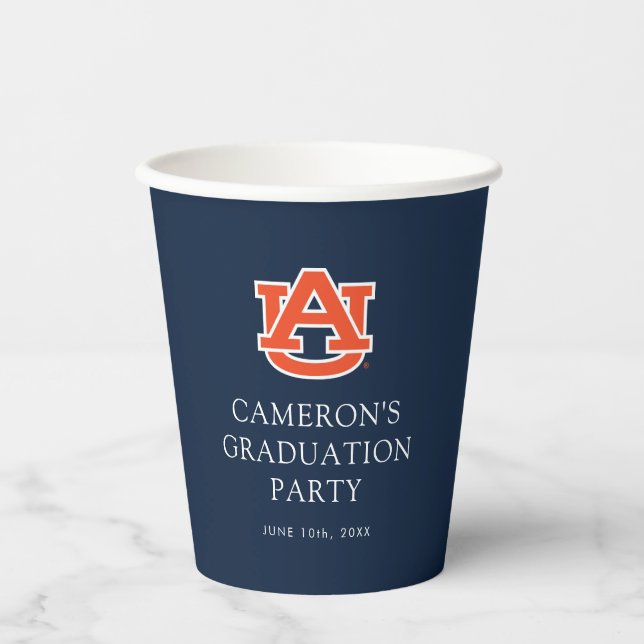 Auburn University Graduation – Auburn Tigers Paper Cups (Front)