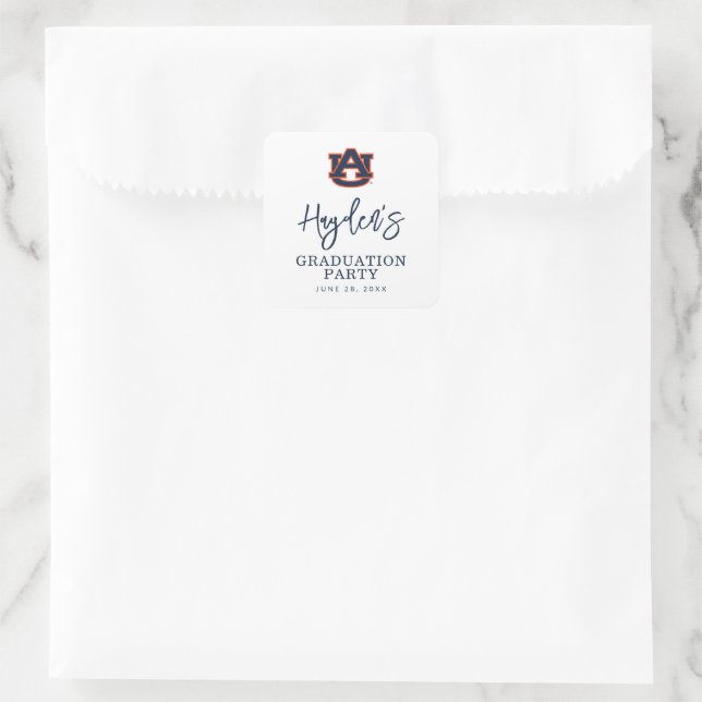Auburn University Graduation | Auburn Tigers Square Sticker (Bag)