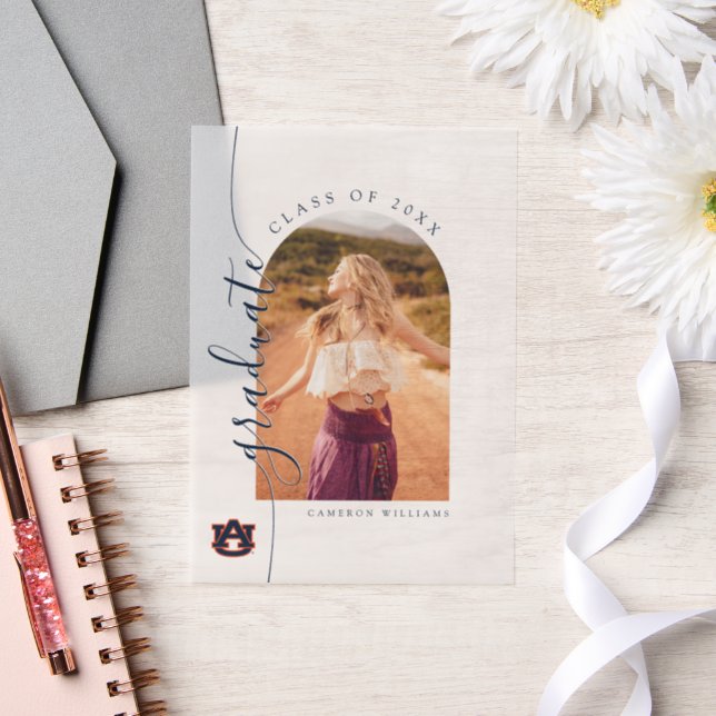 Auburn University Graduation – Auburn Tigers Vellum Invitations (Wedding)