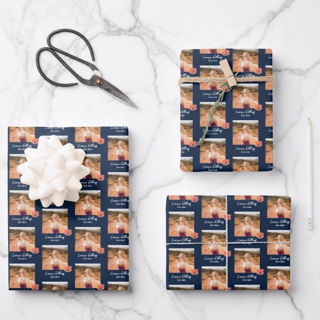 Auburn University Graduation | Auburn Tigers Wrapping Paper Sheets (Front)