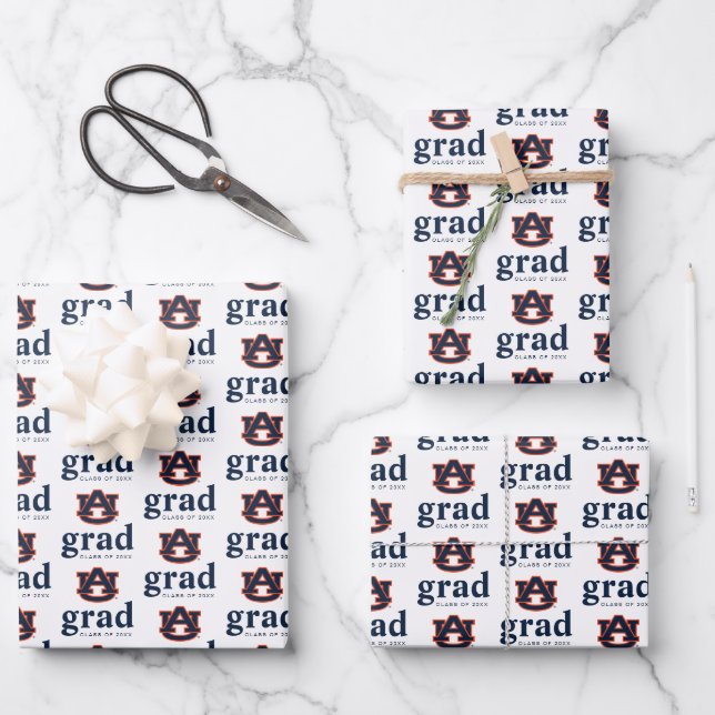 Auburn University Graduation | Auburn Tigers Wrapping Paper Sheets (Front)
