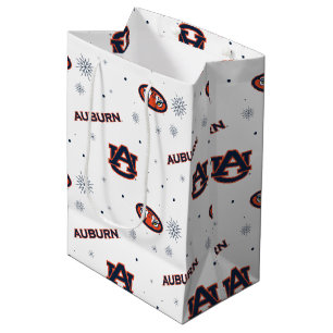 Auburn University Holiday Pattern Medium Gift Bag