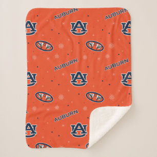 Auburn University Holiday Pattern Sherpa Blanket