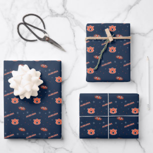 Auburn University Holiday Pattern Wrapping Paper Sheets