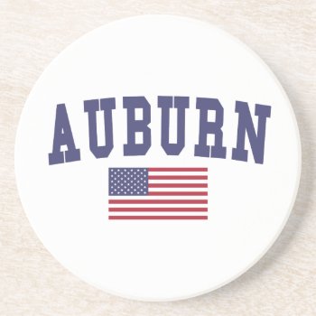 Auburn Wa Us Flag Drink Coaster by republicofcities at Zazzle