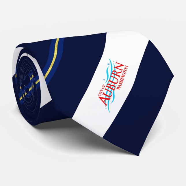 Auburn (Washington) city flag Neck Tie (Rolled)
