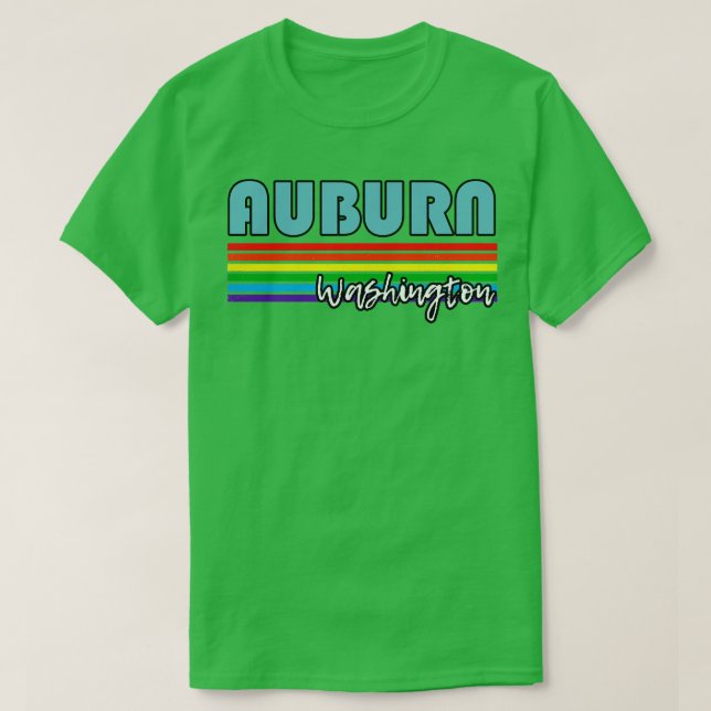Auburn Washington Pride  Auburn LGBT Gift LGBTQ Su T-Shirt (Design Front)