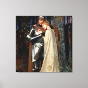 Aucassin and Nicolette Medieval Painting by Marian Canvas Print