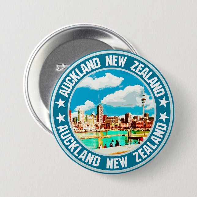 Auckland                                           button (Front & Back)
