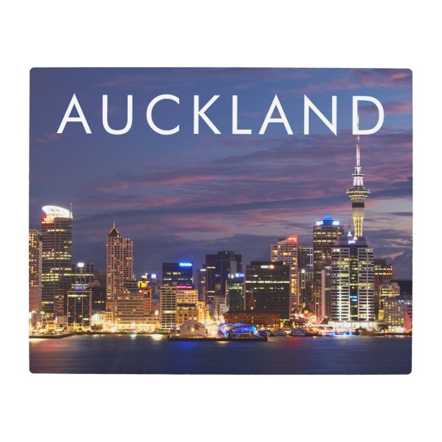 Auckland City Skyline Metal Print (Front)
