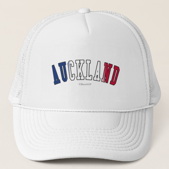 Auckland in New Zealand National Flag Colors Mesh Hat