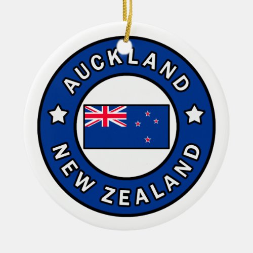 Auckland New Zealand Ceramic Ornament