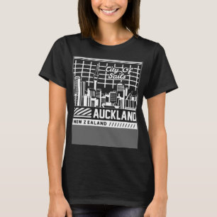 Auckland New Zealand city skyline map travel  1 T-Shirt