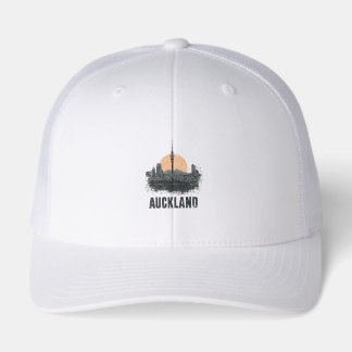 Auckland New Zealand City Skyline Vintage Travel
