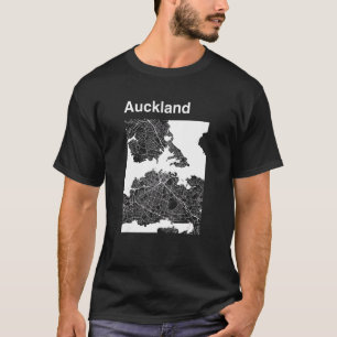 Auckland New Zealand Classic City Map Graphic T-Shirt