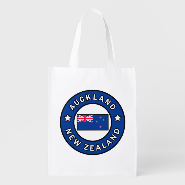Auckland New Zealand Grocery Bag (Front)