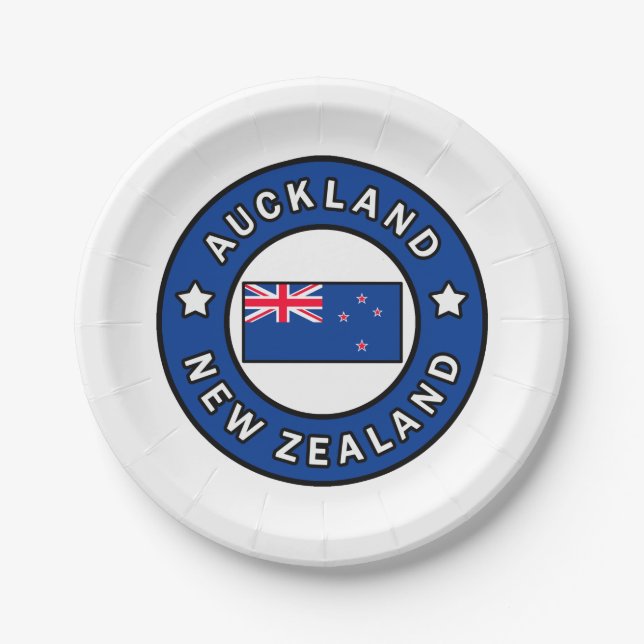 Auckland New Zealand Paper Plates (Front)
