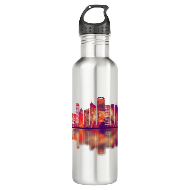 Auckland New Zealand Skyline Stainless Steel Water Bottle (Front)