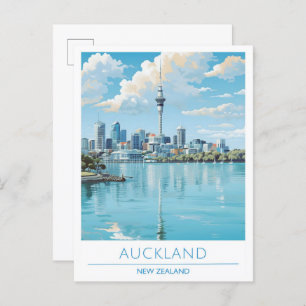 Auckland New Zealand Vintage Travel Postcard