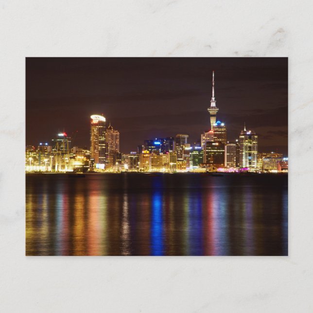 Auckland Night Cityscape Postcard (Front)