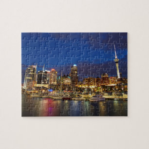 Auckland Night Skyline Jigsaw Puzzle