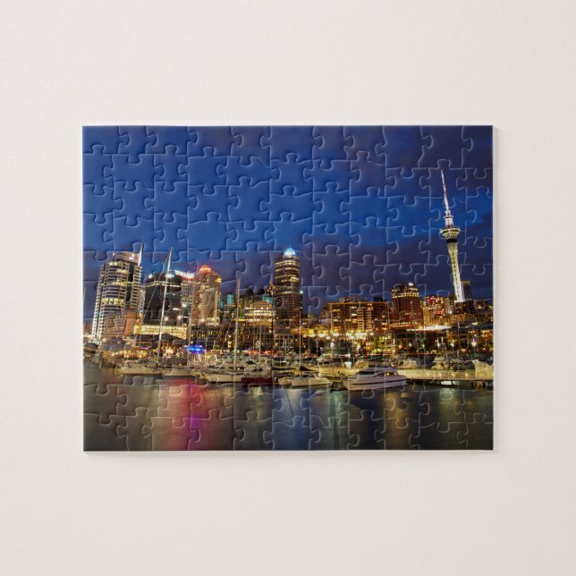 Auckland Night Skyline Jigsaw Puzzle (Horizontal)