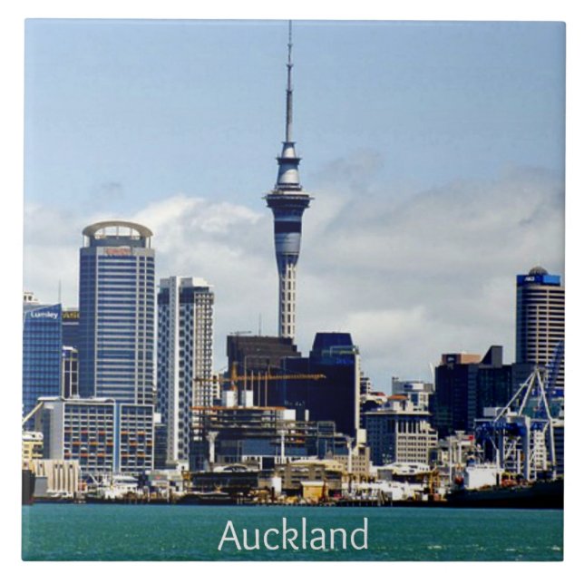 Auckland Skyline  Ceramic Tile (Front)