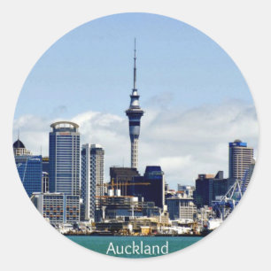 Auckland Skyline Classic Round Sticker