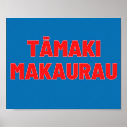 AUCKLAND TAMAKI MAKAURAU NEW ZEALAND NZ ART KIWI POSTER