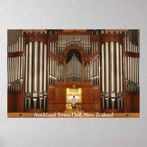 Auckland Town Hall pipe organ poster