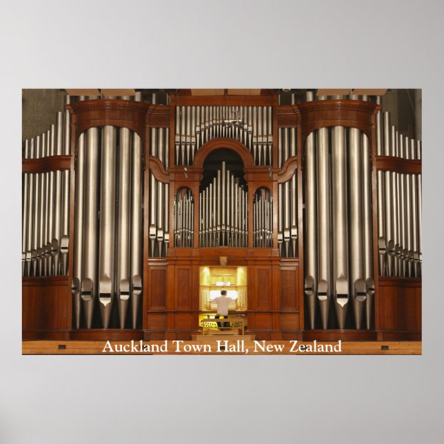 Auckland Town Hall pipe organ poster (Front)