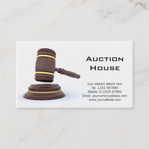 Customizable Auction House Business Card