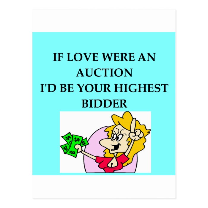 AUCTION lovers Post Card