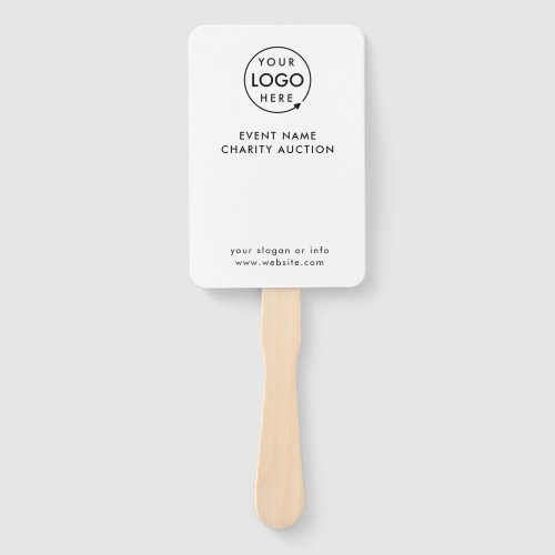 Auction Paddle | Charity Event Bid Modern Logo Hand Fan Auction Paddle Charity Event Bid Modern Logo Hand Fan