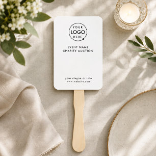 Auction Paddle   Charity Gala Bid Modern Branded Hand Fan