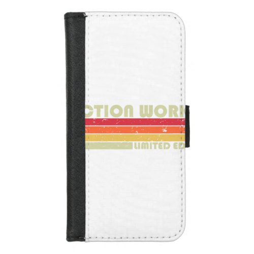 AUCTION WORKER Funny Job Title Profession Birthday iPhone 87 Wallet Case