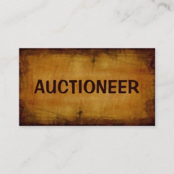 Auctioneer Antique Business Card by businessCardsRUs at Zazzle