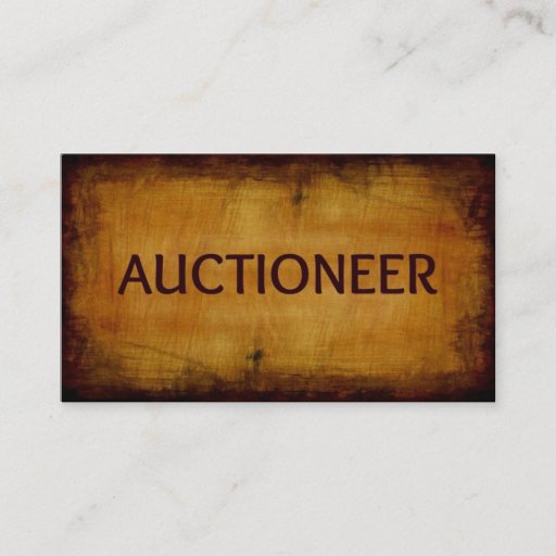 Customizable Auctioneer Business Card