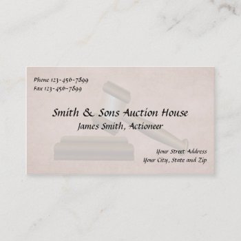 Auctioneer Judge Business Card by Business_Creations at Zazzle