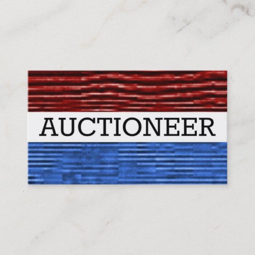 Auctioneer Patriotic Business Card