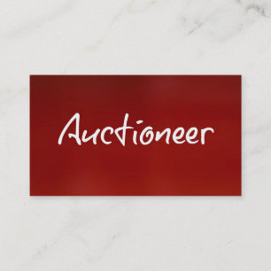Auctioneer Red Business Card