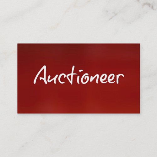 Auctioneer Red Business Card