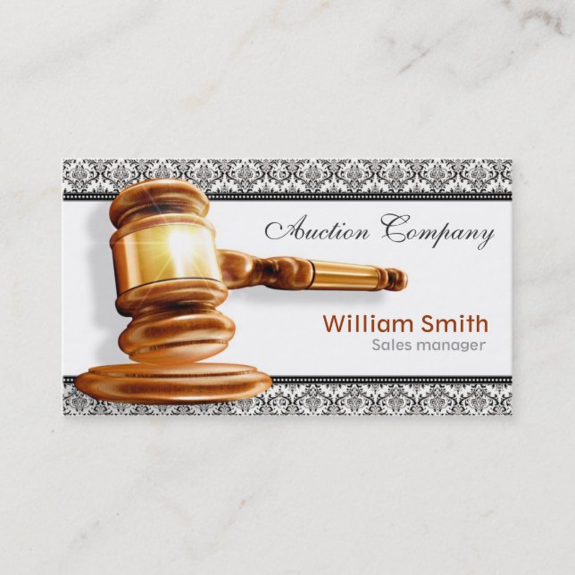Auctioneer Services Business Card (Front)