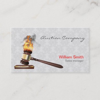 Auctioneer Services Business Card by KeyholeDesign at Zazzle