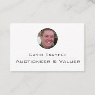Auctioneer & Valuer with Photo of Holder Business Card