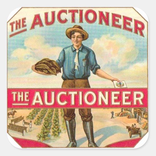 Auctioneer Vintage Cigar Label Auction