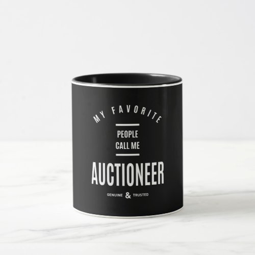 Auctioneer Work Job Title Gift Mug