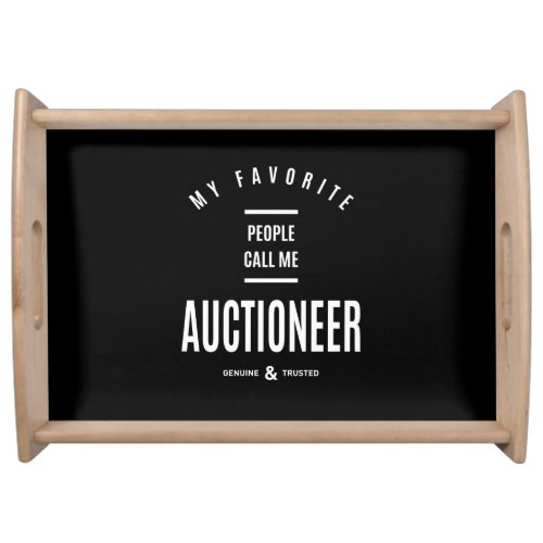 Auctioneer Work Job Title Gift Serving Tray