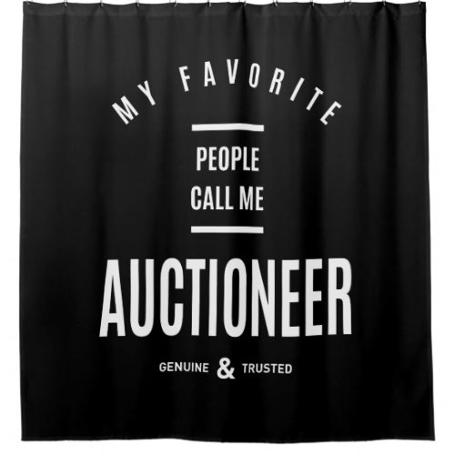 Auctioneer Work Job Title Gift Shower Curtain